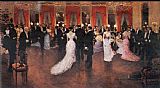 Jean Beraud Famous Paintings - An Evening Soiree